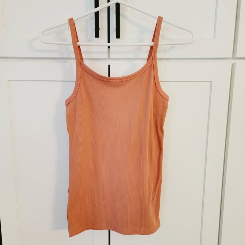 No Boundaries Ladies Coral Color Ribbed Sleeveless Camisole Size Large 11-13 L